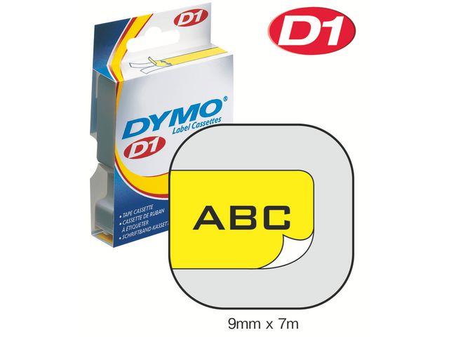 9417911 Dymo 153814 Tape DYMO D1 9mm x 7m sort p&#229; gul 